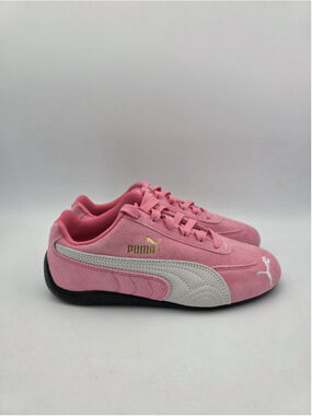 Puma Girls Speedcat Jr Lace Up Suede Sneakers Pink Size 6 NEW